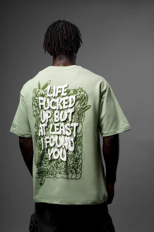 Life Fu*ked Up Tee Aqua Green